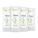 Dove 0% Aluminum Deodorant 24 Hours Odor Protection Cucumber and Green Tea with ¼ Moisturizers and 0% Alcohol 2.6 oz 4 Count Dove