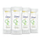 Dove 0% Aluminum Deodorant 24 Hours Odor Protection Cucumber and Green Tea with ¼ Moisturizers and 0% Alcohol 2.6 oz 4 Count Dove