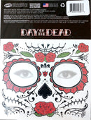 Glitter Red Roses Day of the Dead Sugar Skull Temporary Face Tattoo Kit - Pack of 2 Kits Savvi