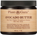 Avocado Body Butter 16 oz. 100% Pure Raw Fresh Natural Cold Pressed. Skin, Hair, Nail Moisturizer, DIY Creams, Balms, Lotions, Soaps. Plant Guru