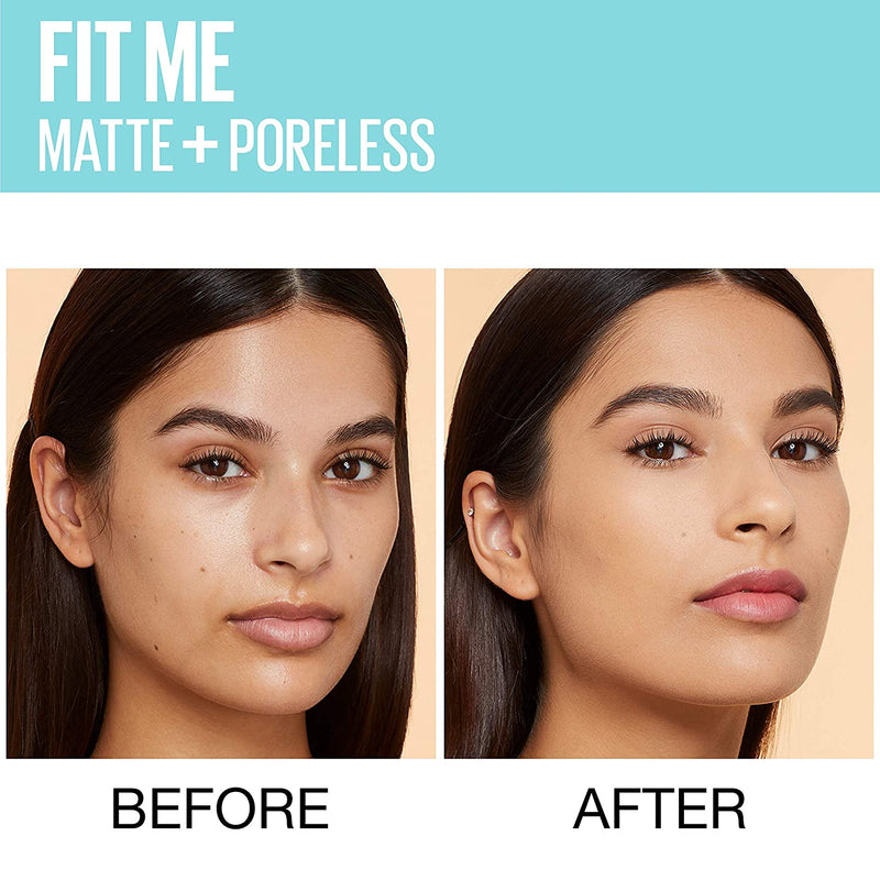 Maybelline Matte + Poreless Liquid Foundation, Face Makeup, Pouch Format for Home or On-The-Go, Normal to Oily Skin Types, Toffee, 1.3 Fl Oz Maybelline New York