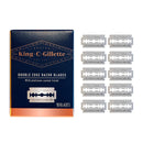 King C. Gillette Double Edge Safety Razor Blades 10 count, Stainless Steel Platinum Coated Blades King C. Gillette