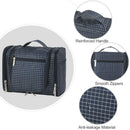 Hanging Toiletry Bag for Women & Men, OMYSTYLE Portable Travel Kit Bag, Waterproof Bathroom Toiletries Organizer with Hook for Makeup, Cosmetic, Shaving, Shampoo (Travel Size, Navy Plaid) OMYSTYLE Store