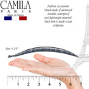 Camila Paris CP3100 7 inch French Banana Clip Hair Comb Classic Girls Updo Flexible Ponytail Holder Interlocking Banana Combs, Fashion Durable Styling Hair Accessories for Women, Made in France Camila