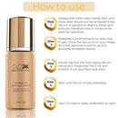 GLO24K Timeless Serum with 24k Gold, Peptides, and Vitamins A,C,E. A Powerful formula to nourish and revitalize your skin.