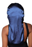 Snatched Flames Long Hair Bonnet for Braids & locs Includes Satin Scruchie (Navy) Snatched Flames Store