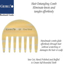 Giorgio G28 Small Travel Purse Hair Detangling Comb, Wide Teeth Pocket Comb for Thick Curly Wavy Hair. Hair Detangler Comb For Wet and Dry Everyday Care. Handmade of Cellulose, Saw-Cut Hand Polished GIORGIO