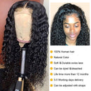 Water Wave Pre Plucked 4x4 Lace Front Wigs for Black Woman 20inch 100% unprocessed Lace Front Human Hair Wigs with Baby Hair Water Wave Closure Wigs for Woman Water Wave Lace Wigs TESLAL Store