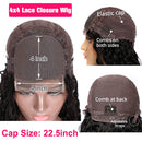 AYIYI Human Hair Wigs Lace Front Wigs Human Hair Pre Plucked 4x4 Lace Front Wigs For Black Women Curly Water Wave Lace Front Wigs 150% Density 18Inch AYIYI
