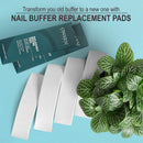 Onsen Nail Buffer Block Replacement Pads - 3 Way Buffing Smooth Shine Natural Nail Polisher with 3 Sides Coarse Soft Silky for Professional Nail Care, Nail Buffer Replacement Pads, 4x White Pads, 3pk Onsen Secret
