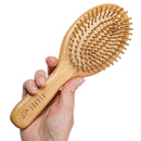 SHARCA Premium Wooden Bamboo Hair Brush with Ball Tipped Bristles from Natural Wood. Organic, Biodegradable, No plastic Sharca