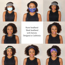 Headbands with Button for Mask, Wide Nurses Headbands Non Slip Elastic Ear Protection for Women Men Doctors Sweatband Head Wrap ABAMERICA