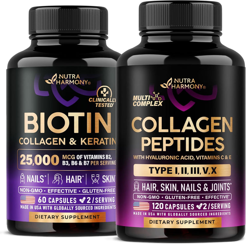 NUTRAHARMONY Biotin, Keratin & Collagen Capsules Infinity Warehouse