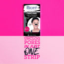 Bioré Charcoal, Deep Cleansing Pore Strips, Nose Strips for Blackhead Removal on Oily Skin, with Instant Blackhead Removal and Pore Unclogging, 6 Count, Features Natural Charcoal, 3x Less Oil Bioré