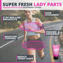 Super Fresh Lady Parts Powder Protection Deodorant Lotion - For Breasts, Private Parts, Crotch and Inner Thigh - Absorb Mild Sweat, Prevent Chafe & Odor - Aluminum-free - 4 oz… (2 Pack Women's Powder Lotion) SweatBlock