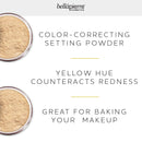 bellapierre Banana Setting Powder | Lightweight Color-Correcting Powder with All Day Makeup Protection | Eliminates Blotchiness and Dark Under-Eye Circles | Talc-Free | Matte Tint - Original - 0.14 Oz bellapierre