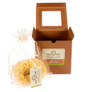Natural Yellow Sea Wool Sponge 6 Inches. Perfect for Bath, Shower & Body Care. Super Soft & Not Skin Irritating. Baby Approved. Luxury Sponge in a Bag & Craft Box Paradise Goods
