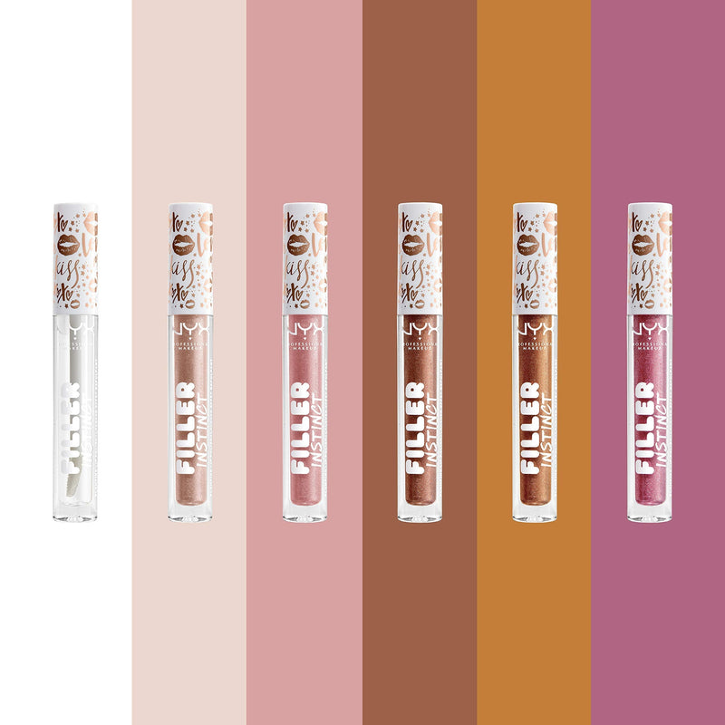 NYX PROFESSIONAL MAKEUP Filler Instinct Plumping Lip Polish, Lip Plumper Gloss - Major Mouthage (Plum Rose Gold) NYX PROFESSIONAL MAKEUP Store