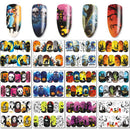 TailaiMei 48 Sheets Halloween Nail Art Stickers - Water Transfer DIY Nail Decals Stencil for Halloween Party TailaiMei