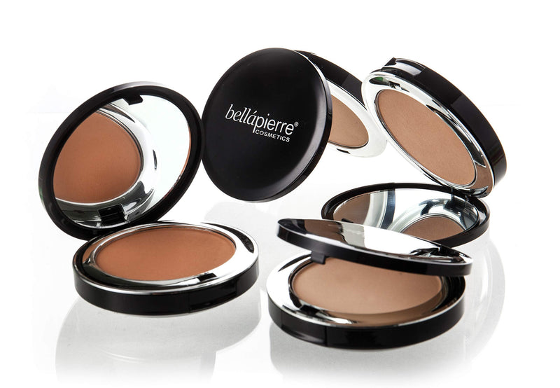 bellapierre 5-in-1 Compact Mineral Foundation SPF 15 | All-Natural Vegan & Cruelty Free Full Coverage Concealer | Hypoallergenic & Safe for All Skin Types | Oil & Talc Free - 0.35 Oz Latte bellapierre