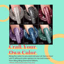 Beetles Gel Nail Polish Kit, 6Pcs Royal Diamond Gel Nail Polish Kit Reflective Gel Polish Glitter Silver Red Purple Blue Nail Polish Gel Kit, Soak Off LED Gel Nail Lamp Cured, 7.3 ml Each Bottle beetles Gel Polish