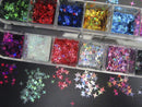 4 Boxes Holographic Nail Glitters Sequins Set Laser Butterfly Heart Alphabet Letter Star Chunky Glitter Flakes Acrylic Nail Art Tips Stickers Decorations for Craft/Resin Art/Makeup LoveOurHome