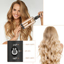 LAYADO 3 Barrel Curling Iron Hair Waver Cluer 22mm (0.86 Inch) Temperature Adjustable Three Barrel Hair Iron Hair Waver Iron Ceramic Tourmaline Triple Barrels Crimper Hair Iron with Dual Voltage Gold LAYADO