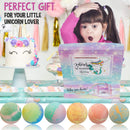 Unicorn Bath Bombs for Girls with Jewelry Inside Plus Jewelry Box- Valentine Gift for Kids. All Natural and Organic with Skin moisturizing Shea Butter. Bubble Bath Fizzies with Surprise Toys. Mineral Me California