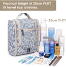 Hanging Travel Toiletry Bag Kit Cosmetic Makeup Organizer for Women and Men (Blue Leaf) Narwey Store