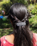 Celtic Peacock Hair Clip, Hand Crafted Metal Barrette Made in the USA with a Medium 70mm by Oberon Design Oberon Design