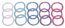 L. Erickson Grab & Go Ponytail Holders, Pastel, Set of Fifteen - Exceptionally Secure with Gentle Hold L. Erickson