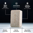 MARLOWE. No. 102 Body Scrub Soap 7 oz, Santal, Exfoliating Soap Bar with Shea Butter, Olive Oil & Green Tea Extracts, Cleanses, Smooths & Revitalizes Skin, Warm Amber, Spice & Citron Scent Infinity Warehouse