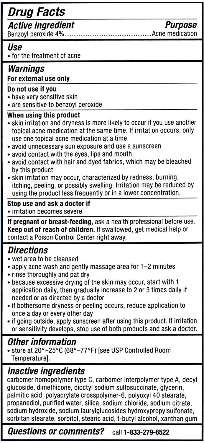 PanOxyl Antimicrobial Acne Creamy Wash, 4% Benzoyl Peroxide, 6 Ounce PanOxyl