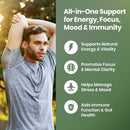 Cured 4 in 1 Gummies for Vitality with Pure Himalayan Shilajit for Men & Women, Lions Mane Mushroom, and Sea Moss Ashwagandha Supplements | Vegan & Non-GMO Neuropathy Supplements | Made in America Infinity Warehouse