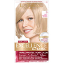L'Oreal Paris Excellence Creme Permanent Hair Color, 9 Light Natural Blonde, 100 percent Gray Coverage Hair Dye, Pack of 1 L'Oreal Paris