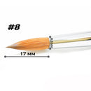 Professional 100% Real Kolinsky Acrylic Nail Brush for Gel 3D Powder Designs Nail Art Manicure Pedicure Wooden Handle High Quality (