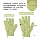 MIG4U Shower Exfoliating Scrub Gloves Medium to Heavy Bathing Gloves Body Wash Dead Skin Removal Deep Cleansing Sponge Loofah for Women and Men(1 Pair, Chartreuse) MIG4U