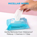 Makeup Remover Micellar Gentle Cleansing Wipes for Waterproof Makeup by Garnier SkinActive, 25 Count (Pack of 2) Garnier