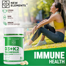 Vitamin D3 K2 10,000 IU with Magnesium Glycinate 500mg - Bone Health, Immune Support, Energy & Mood - Non-GMO, Gluten-Free, Sugar-Free Softgels for Women & Men (60 softgels) Infinity Warehouse