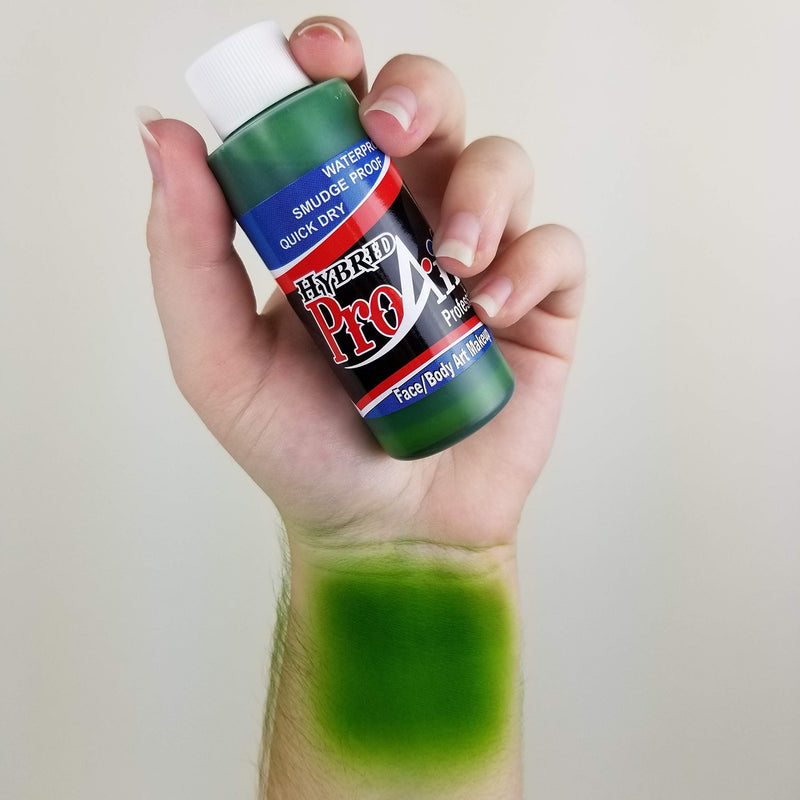 Face Painting Makeup – ProAiir Waterproof Makeup - 2.1 oz (60ml) Green ShowOffs Body Art