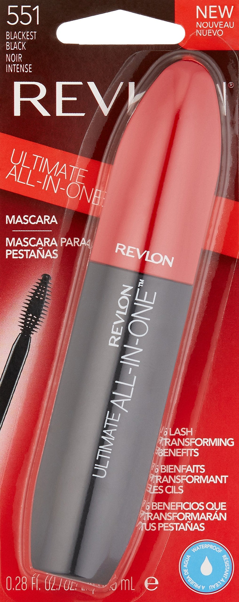 Revlon Revlon volumazing mascara wp, blackest black, 0.300 Fluid Ounce REVLON