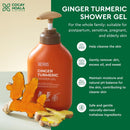 Ginger & Turmeric Body Wash | Hydrating & Cleansing Natural Exfoliating Body Wash for Daily Use, Silicone & Paraben-Free, 17.6oz | Nourishing & Revitalizing Infinity Warehouse