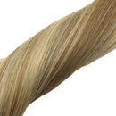 GOO GOO Clip in Hair Extensions Light Blonde Highlighted Golden Blonde 20 Inch 7pcs 120g Remy Clip in Human Hair Extensions Thick Straight Real Hair Extensions GOO GOO