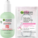 Garnier SkinActive Green Labs Hyalu-Melon Replumping Serum Cream Moisturizer with SPF 30 and Hyaluronic Acid + Watermelon and Trial Size Micellar Cleansing (In Carton) (Packaging May Vary) Garnier