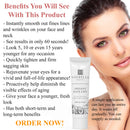 Instant Face Lift Cream - Best Eye, Neck & Face Tightening, Lifting & Firming Serum To Smooth Appearance of Loose Sagging Skin, Puffiness, Fine Lines & Wrinkles Within 1 Minute (Peptides and Stem Cells) VOIBELLA BEAUTY