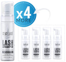 200ml BIG Eyelash Extension Shampoo Stacy Lash + Brush / Eyelid Foaming Cleanser/Wash for Extensions and Natural Lashes/Paraben & Sulfate Free Safe Makeup & Mascara Remover/Professional & Self Use Stacy Lash Store