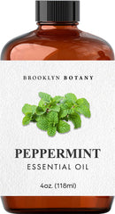 Brooklyn Botany Peppermint Essential Oil – 100% Pure and Natural – Therapeutic Grade Essential Oil with Glass Dropper - Peppermint Oil for Aromatherapy and Diffuser - 4 OZ Brooklyn Botany Store
