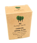 VEGAN Biodegradable Bamboo Charcoal Dental Floss with Refillable Bamboo Container | Free Refill | Natural Candelilla Wax | 55yds x2 | Peppermint Essential Oil | Eco Friendly | Zero Waste Oral Care ME.MOTHEREARTH