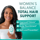 Women's Balance Hair Growth Supplements, Ages 45 and Up, Customer Proven for Visibly Thicker Hair and Scalp Coverage, Soy-Free, Made with 26 Ingredients Including Beta Carotenes - 2 Month Supply Infinity Warehouse