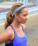 Sweaty Bands Womens Girls Headband - Non-Slip Velvet-Lined Sports Hairband - Fiesta Blue 1-Inch Sweaty Bands